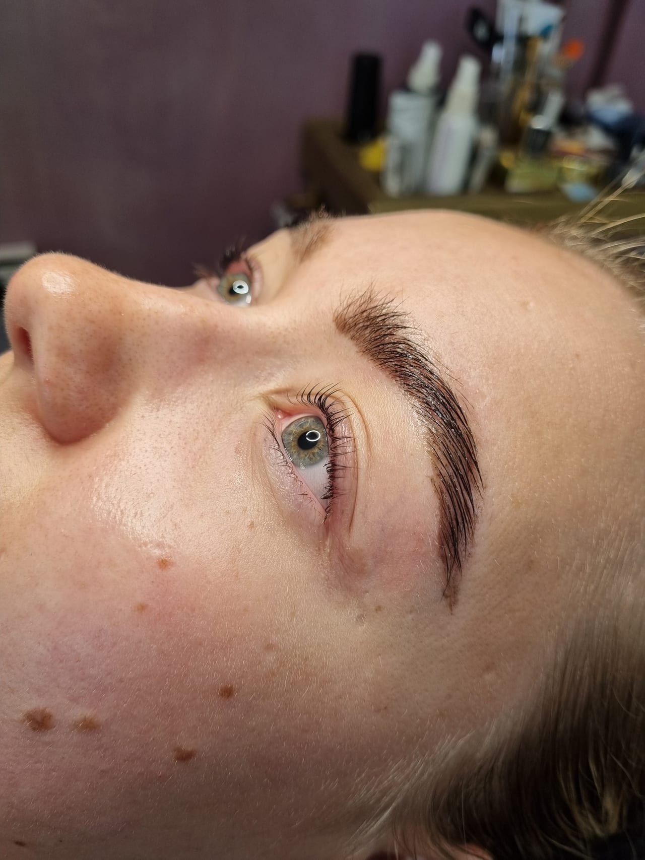 Lashlift och browlift resultat.